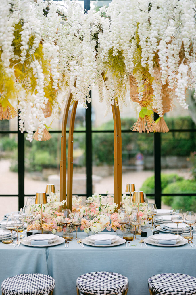 For the Reference Masterclass 2024, six duos of wedding planners and photographers from Dubai, the United States, Portugal, and France had the unique opportunity to collaborate with professional model couples at iconic Provence locations like the luxury hotel Crillon le Brave and the Château de la Tour Vaucros. With Floresie creating stunning floral decor within a glasshouse provided by Be Lounge, the participants enjoyed luxurious dining and a glamorous gala night. The jury, featuring experts from Wedding Sparrow, Magnolia Rouge, Albe Editions, and Reference, awarded prizes after a highly competitive showcase.